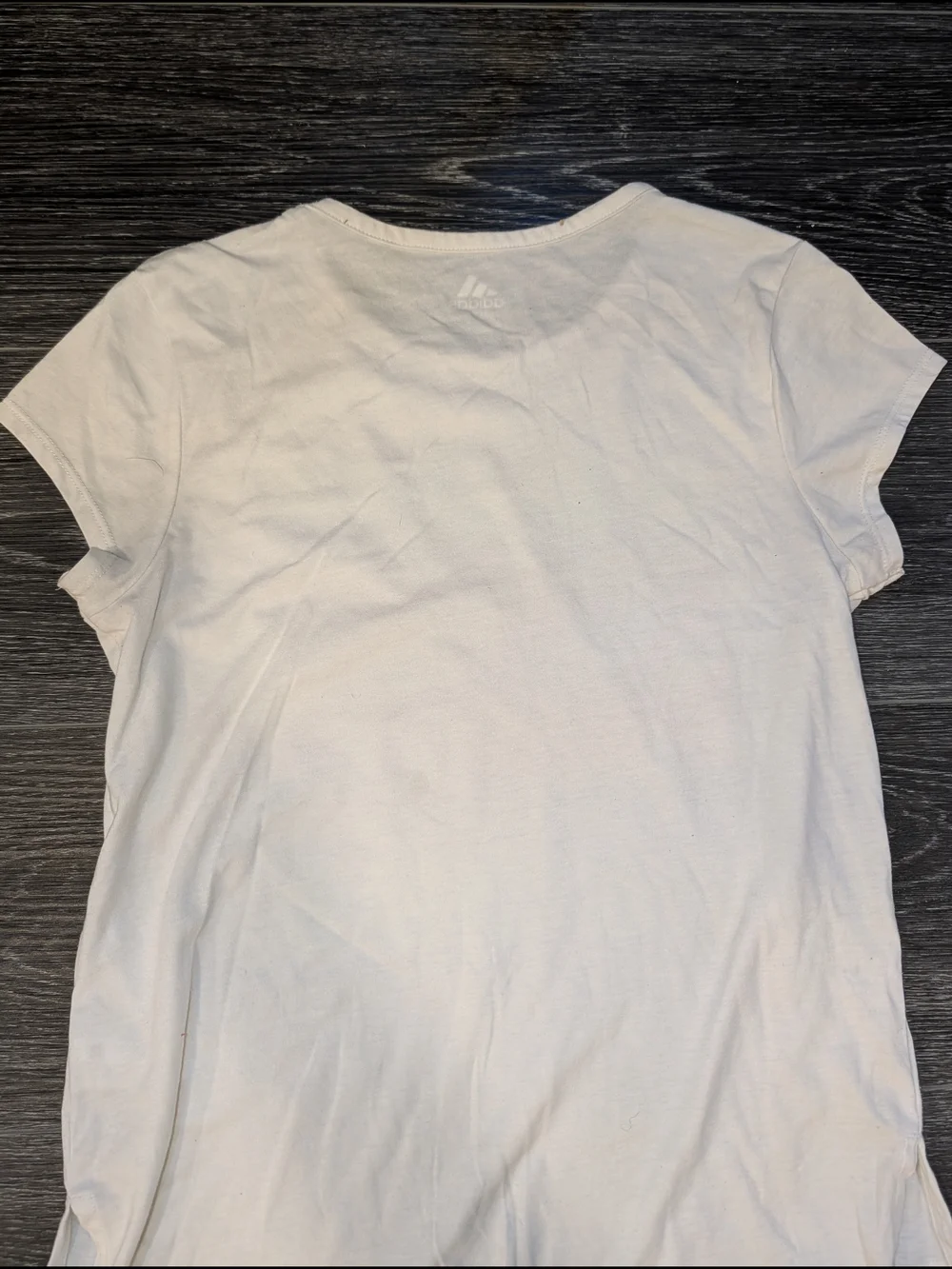 Adidas Kids' White Logo Tee with Pink and Black Graphic